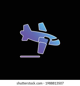 Llega al icono del vector de gradiente azul