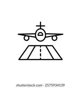 Arrivals plane icon simple vector symbol