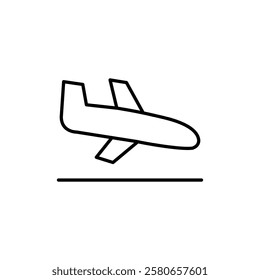 Arrivals plane icon Vector logo set flat