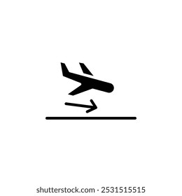 Arrivals plane icon web design in vector
