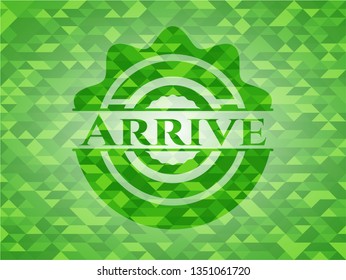 Arrive green mosaic emblem