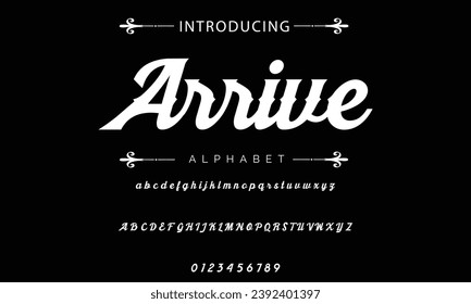 Arrive Vintage tattoo font. Font for the tattoo studio logos, alcohol branding, and many others in retro style.