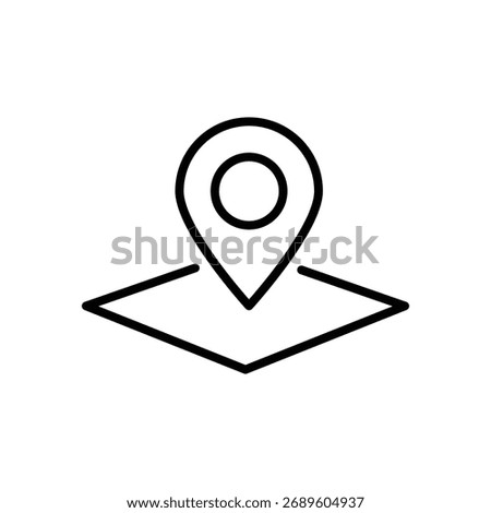 Arrived Destination Vector Line Icon Design