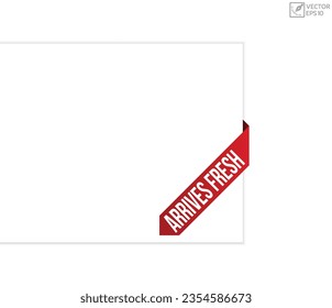 Arrives Fresh banner design. Arrives Fresh icon. Flat style vector illustration.