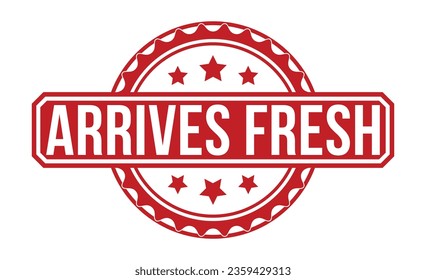 Arrives Fresh rubber stamp vector illustration on white background. Arrives Fresh rubber stamp.