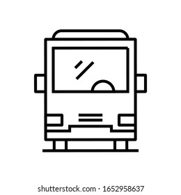 Arriving bus line icon, concept sign, outline vector illustration, linear symbol.