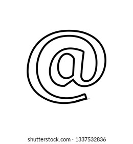 Arroba icon. Mail sign