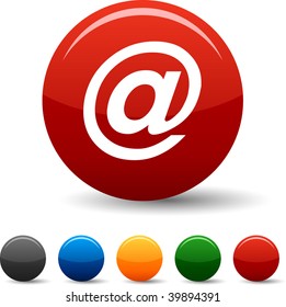 Arroba icon set. Vector illustration.