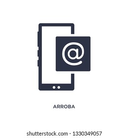 arroba icon. Simple element illustration from communication concept. arroba editable symbol design on white background. Can be use for web and mobile.
