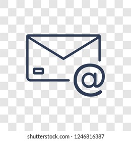 Arroba icon. Trendy linear Arroba logo concept on transparent background from Communication collection