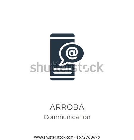 Arroba icon vector. Trendy flat arroba icon from communication collection isolated on white background. Vector illustration can be used for web and mobile graphic design, logo, eps10