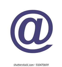 arroba symbol isolated icon vector illustration design