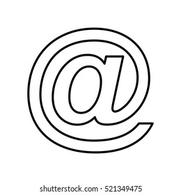 arroba symbol isolated icon vector illustration design