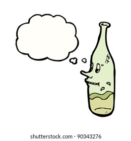arrogant cartoon winebottle