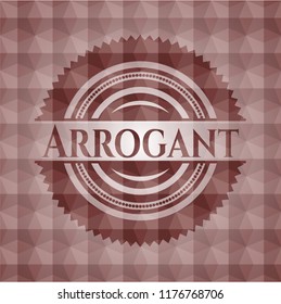 Arrogant red seamless polygonal badge.