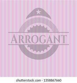 Arrogant retro pink emblem