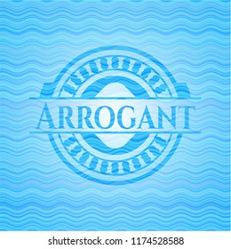 Arrogant water concept emblem.