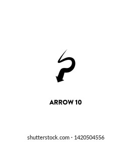 arrow 10 icon vector. arrow 10 sign on white background. arrow 10 icon for web and app