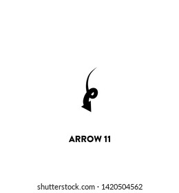 arrow 11 icon vector. arrow 11 sign on white background. arrow 11 icon for web and app