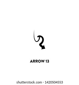 arrow 13 icon vector. arrow 13 sign on white background. arrow 13 icon for web and app