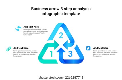 Arrow 3 Step Infographic diagram