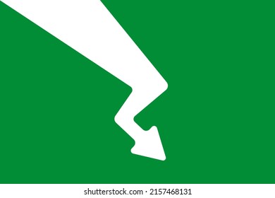 Arrow 3d .Abstract Curved  Vector illustration