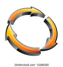 Arrow 3d icon vector illustration