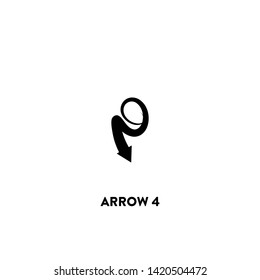 arrow 4 icon vector. arrow 4 sign on white background. arrow 4 icon for web and app