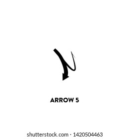 arrow 5 icon vector. arrow 5 sign on white background. arrow 5 icon for web and app