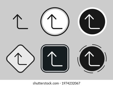 arrow 90 deg up icon . web icon set. Collection of high quality black outline logo for web site design and mobile dark mode apps. Vector illustration
