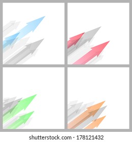 Arrow abstract background collection template. Vector illustration