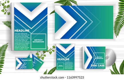 arrow abstract background template ready for printing book cover, business card, disc album cover, flyer. vector illustration download file in eps10