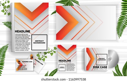 arrow abstract background template ready for printing book cover, business card, disc album cover, flyer. vector illustration download file in eps10