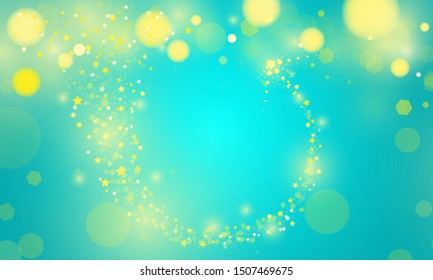 Arrow Abstract bokeh Light gold color with soft light background for wedding vector magic Christmas of winter snow with happy new year poster design.