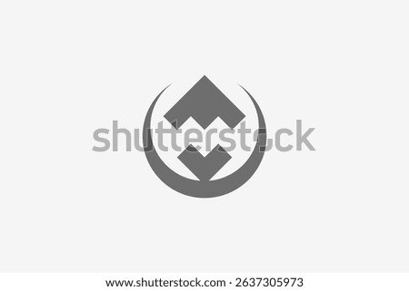 arrow abstract in circle bold logo