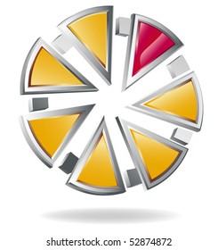 Arrow abstract design element; clip-art
