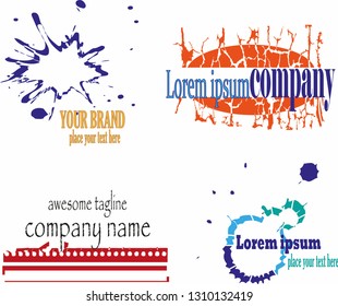 Arrow abstract design template logo iconic symbols vector image