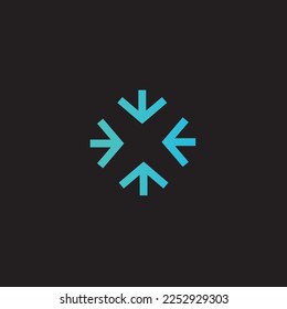 Icono de logotipo abstracto de flecha. logotipo de símbolo de signo de flechas diferentes. Inspiración vectorial de flecha. Plantilla de logotipo de flecha Cursor. Modernas flechas simples. Ilustración del vector