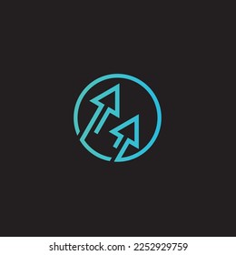 Icono de logotipo abstracto de flecha. logotipo de símbolo de signo de flechas diferentes. Inspiración vectorial de flecha. Plantilla de logotipo de flecha Cursor. Modernas flechas simples. Ilustración del vector