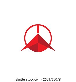 Logo abstracto de flecha, diseño de plantilla de ilustración vectorial.