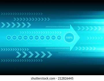 Arrow, Abstract technology background - Vector