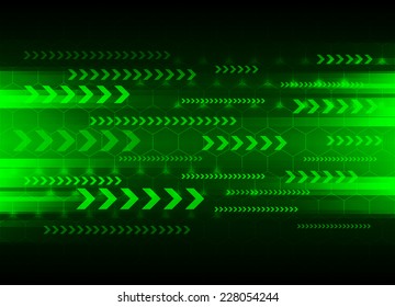 Arrow, Abstract technology background - Vector