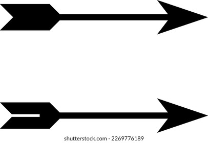 Juego de iconos de símbolo de arcos con objetivo de flecha. Imagen vectorial.