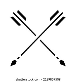 flecha para apuntar el vector de icono de glifo. flecha para el signo de orientación. símbolo de contorno aislado ilustración negra