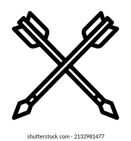 arrow for aiming line icon vector. arrow for aiming sign. isolated contour symbol black illustration