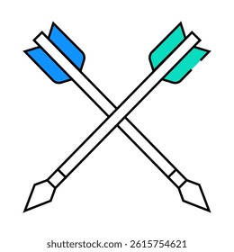 arrow for aiming line icon vector. arrow for aiming sign. isolated symbol illustration