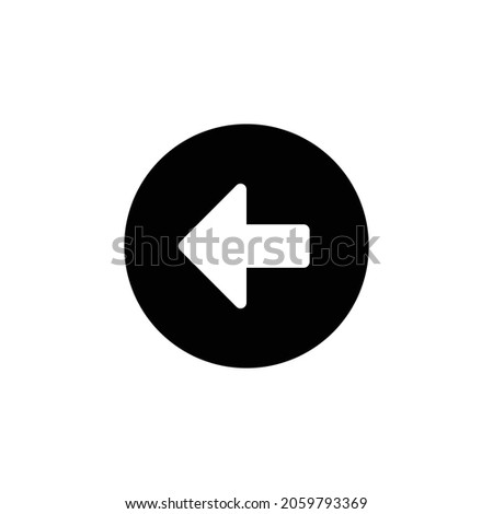 arrow alt circle left Icon. Flat style design isolated on white background. Vector illustration