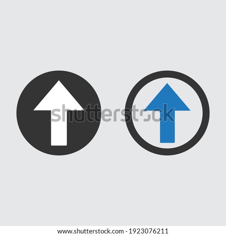 Arrow alt circle up vector icon. circel outline icon.