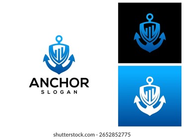 Arrow Anchor Growth Logo Vector Design for Business or Financial Company