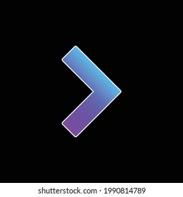 Arrow Angle Pointing To Right blue gradient vector icon